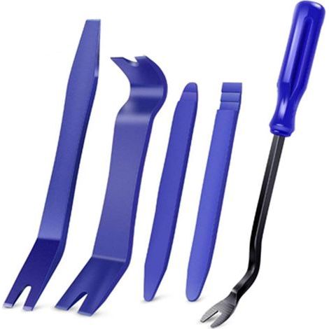 Lot de 5 cales décoratives de voiture - Outil de démontage de revêtement intérieur - Outil de levier en plastique - Outil de revêtement de porte de voiture - Outil de réparation de revêtement (1/3)