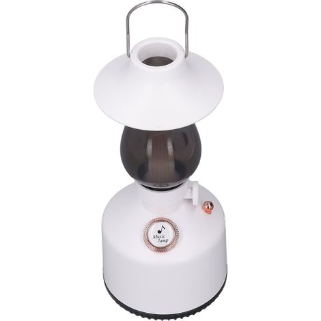 Tragbare Hängelampe mit Bluetooth-Musikfunktion, eingebautem 1200-mAh-Akku, Retro-Campinglampe, geeignet für den Einsatz im Garten und im Freien, weiß. (1/5)