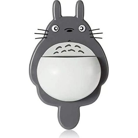 Soporte para cepillo y pasta de dientes Totoro para baño, estantes de almacenamiento con ventosas y soportes de pared para baño (B) (1/4)