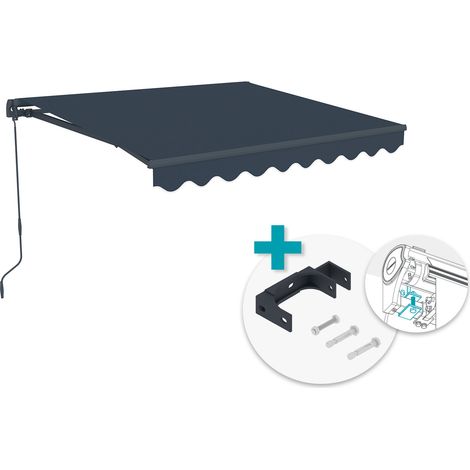 Toldo monobloque VECCHIO 2,5x2m gris con fijación al techo (1/4)