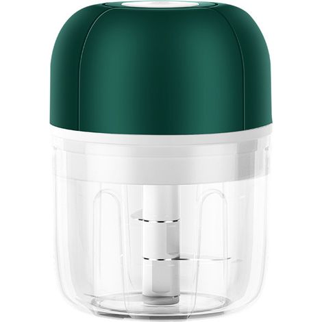 Mini hachoir à ail électrique multifonction de 250 ml, rechargeable par USB, pour hacher légumes, fruits, oignons, ail, salade et viande désossée. (1/5)