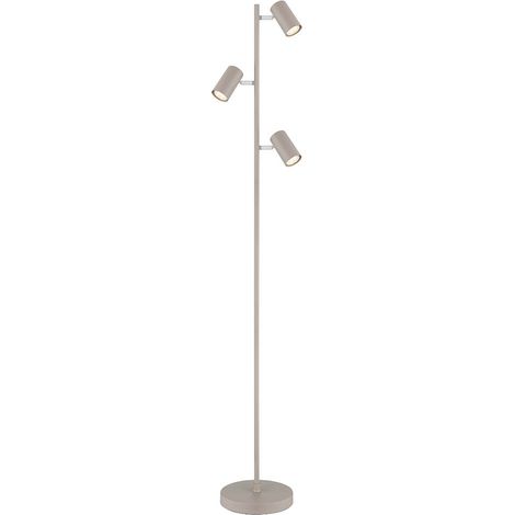 Lampadaire Lampadaire orientable 3 lampes Lampadaire salon sable blanc 3 flammes, métal, 3x GU10, DxH 23x154 cm (1/5)