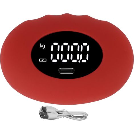 Testeur de force de poignée, dynamomètre électronique Rechargeable, exercice de renforcement des doigts et de la paume, 180KG, 396Lb, rouge KG (1/5)