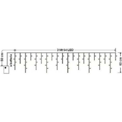 Giocoplast decorazione natalizie luci natale tenda sfalsata con 64 led bianche 14610920 (1/2)