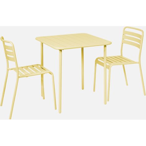 Set tavolo da giardino in metallo con 2 sedie (1/5)
