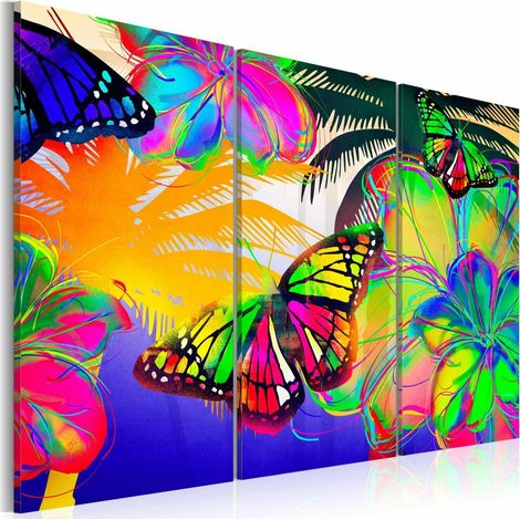Tableau papillons exotiques - 120 x 80 cm (1/4)