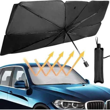 Pare-brise de voiture pliable pare-soleil parapluie pare-brise Protection solaire avec sac de rangement (1/4)