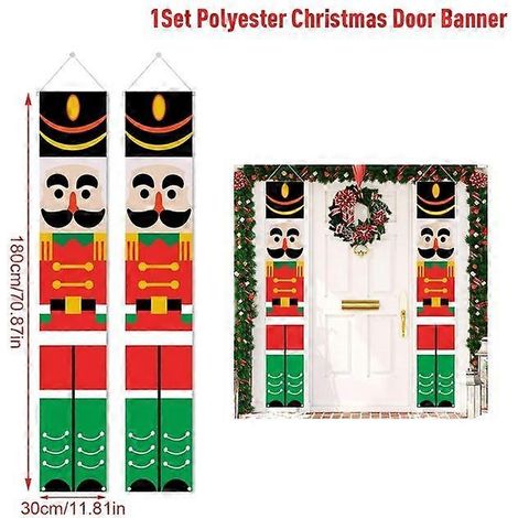 Décoration de porte de Noël, bannière « Joyeux Noël », décoration à suspendre pour la maison, ornement de Noël, cadeau de bonne année, Hu Taobing 2 (1/5)