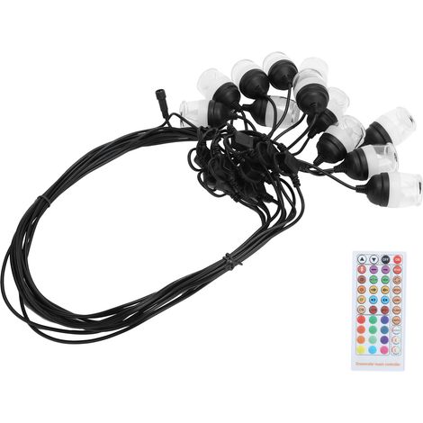 Cordons lumineux extérieurs étanches, lampes RGB colorées avec télécommande RF IR, prise UE 100-240V (1/5)