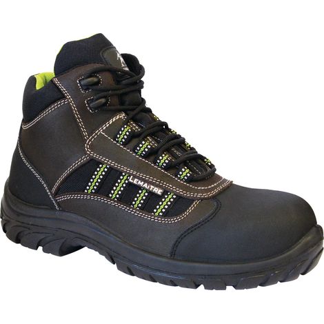 Stivali di sicurezza Danube Taglia 42 nero/marrone in pelle/tessuto S3 SRC EN20345