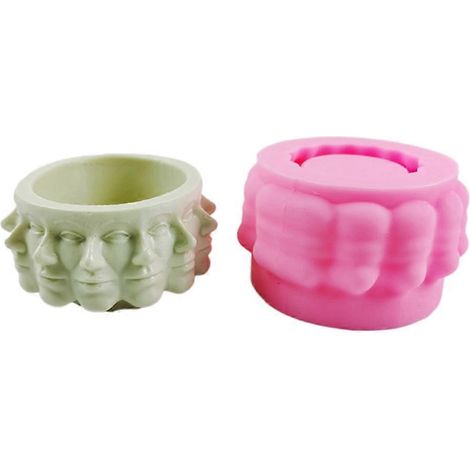 Moule en silicone pour vase, pot de fleurs succulentes, moule pour visage et corps, moule pour plantes à faire soi-même