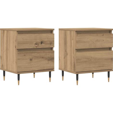 Maison Exclusive - Nachttische 2 Stk. Artisan-Eiche 40x35x50 cm H