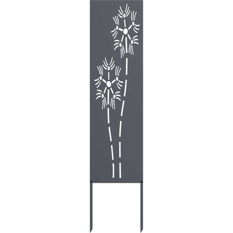 vidaXL Garden Privacy Screen Anthracite 32 x 140 cm Cold-rolled steel (1/5)