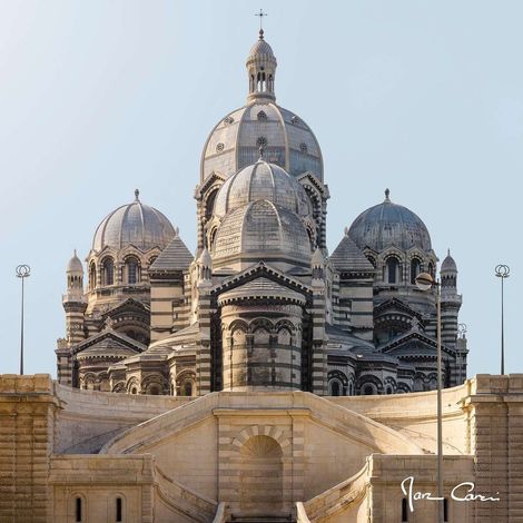 Tableau sur toile Major de Marseille 30x30 cm - Impression sur Toile Murale Décorative - Image imprimée en HD sur Toile - Toile sur Châssis en Bois FSC - Fabriqué en France (1/5)