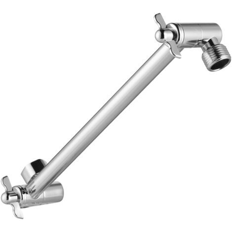 Pommeau de douche américain à pression, douchette de plafond, coude réglable tout cuivre, rallonge de 28 cm (11 pouces), pour salle de bain