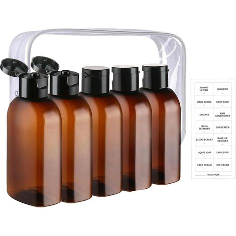 Botellas de aseo personal impermeables, reutilizables, ligeras y multifuncionales. (1/5)