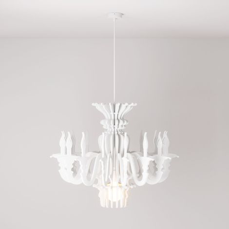 creative cables - Lampe suspendue avec abat-jour classique SHHANDELIER en matériau insonorisant