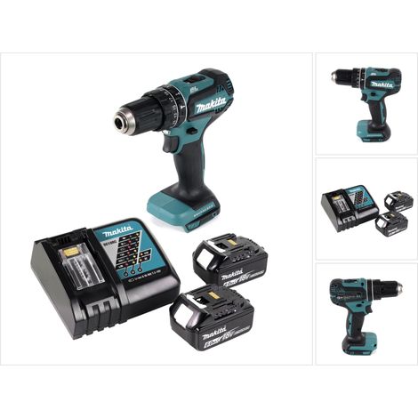 Makita DHP 485 RG Akku Schlagbohrschrauber 18 V 50 Nm Brushless + 2x Akku 6,0 Ah + Ladegerät (1/5)