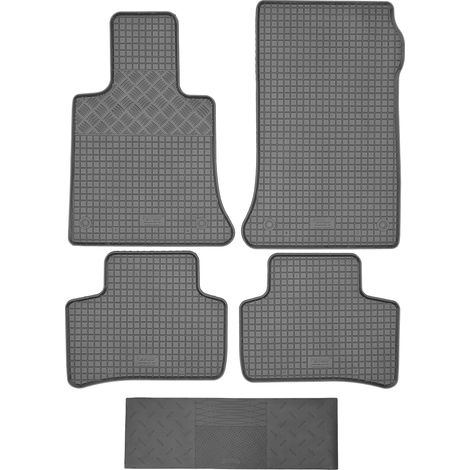 RIGUM 901627 Fußmatten + 900101 Abdeckung - Mercedes GLK X204 SUV von 2009-2015, MS Leichtmetallfelgen, vorne - EINBAU