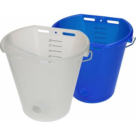 Kerbl Tränkeeimer weiß transparent mit Skala, ohne Zubehör 14266 (1/5)