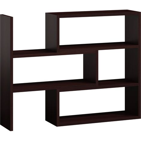 LIBRERIA A PARETE IRIS WENGE CON MENSOLE (1/4)