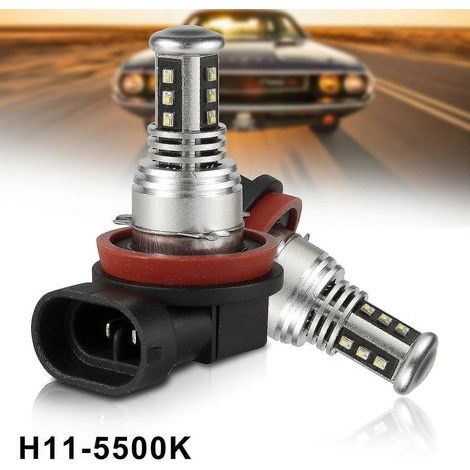 Ampoules LED H11 pour feux antibrouillard, blanc chaud 5500K (lot de 2) (1/4)