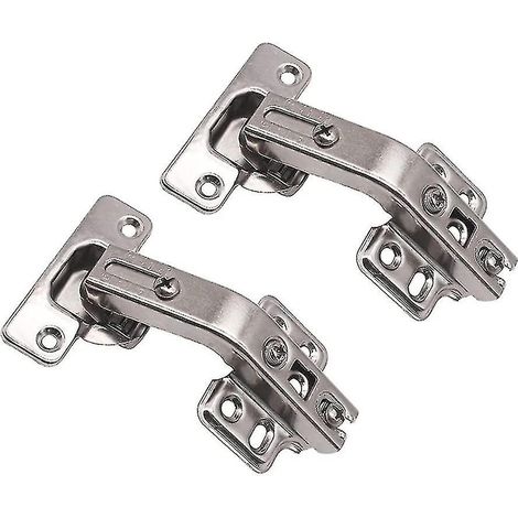 Charnières pliantes à angle de 135° pour porte de placard de cuisine ou de salle de bain, 2 trous, en fer nickelé, AuspiciousCJY (1/5)