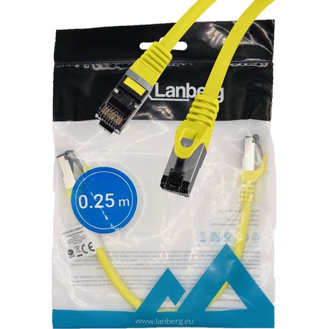 LAN-Internetkabel RJ45 Patchkabel Cat.8.1 SFTP gelb 0,25 m (1/5)