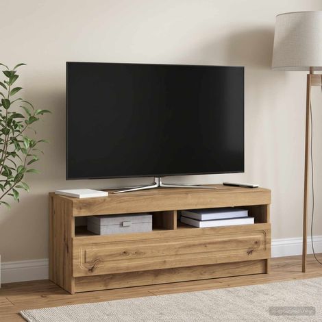 vidaXL Mobile TV LED Rovere Artigianale Legno ingegnerizzato (1/5)