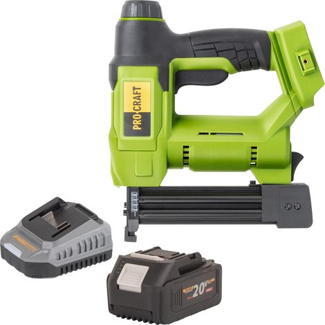 Procraft PEH20 Akku Tacker 20 V 15 - 32 mm + 1x Akku 4,0 Ah + Ladegerät