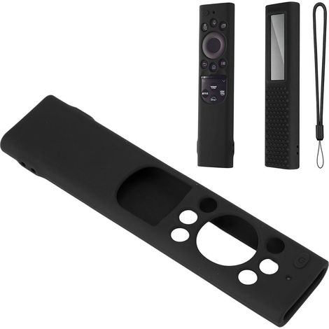 Schutzhülle aus Silikon, kompatibel mit der wiederaufladbaren Solarfernbedienung Samsung TM2180 EcoBN59 Eco RF (2022) (schwarzes Set) (1/5)