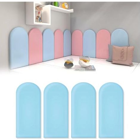 Revêtement mural pour chambre d'enfant, panneau mural 3D, revêtement mural auto-adhésif, panneau mural pour chambre d'enfant (bleu, 2060cm) (1/5)