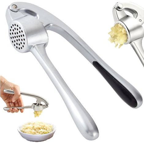 Presse-ail - Hachoir à ail - Presse-ail manuel - Presse-ail de cuisine en acier inoxydable - Poignée ergonomique - Presse-gingembre - Prise en main confortable - Facile à nettoyer - Compatible lave-va (1/5)