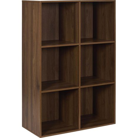Meuble de Rangement 6 Cases "Tiffany" 97cm Marron