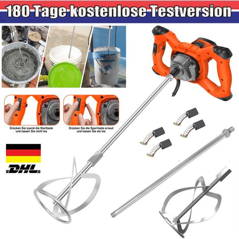 Day Plus – Mélangeur à mortier 3800W – Alimentation 220-240V – Vitesse 0-1700 tr/min – Contrôle de vitesse à 6 étages – Pour béton armé