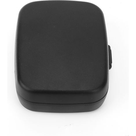 Boîte rectangulaire - Étui plat de protection pour appareil auditif, boîte portable, boîte de rangement carrée noire (1/5)
