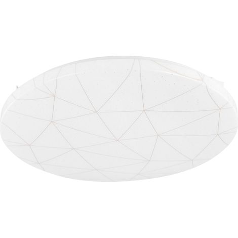 Luminaire plafonnier Rende, panneau LED rond avec décor géométrique (1/5)