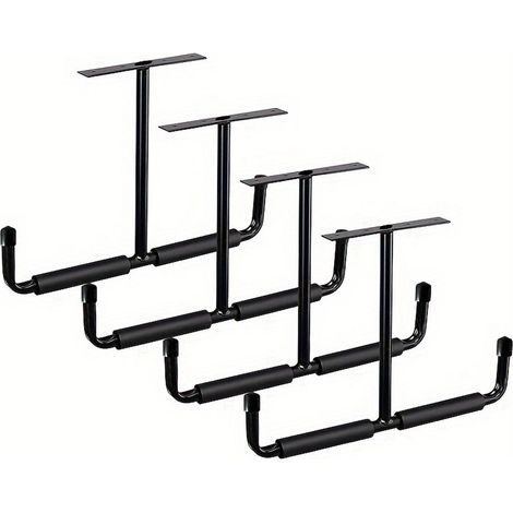 Crochets de garage robustes pour plafond, support de rangement mural pour bois, outils, vélo, canne à pêche (1/5)