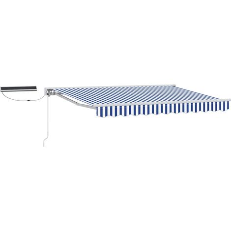Toldo Retráctil Eléctrico Azul y 3 x 2,5 m vidaXL