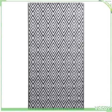 310430 Tapis d'extérieur ARAKIL Blanc et noir 160x230 cm PP (1/5)