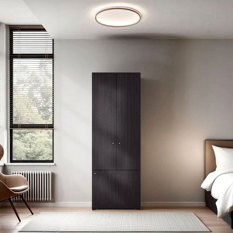 Tuhome Concept – Armario alto 3 puertas con 4 estantes – Diseño vertical para maximizar almacenamiento – Aglomerado y melamina – 170 cm alto, 60 cm ancho, 40,2 cm profundo (1/5)