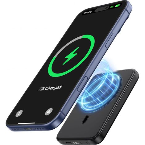 Magnétique Batterie Externe 10000mAh Charge Rapide for Magnet Powerbank sans Fil Portable Chargeur