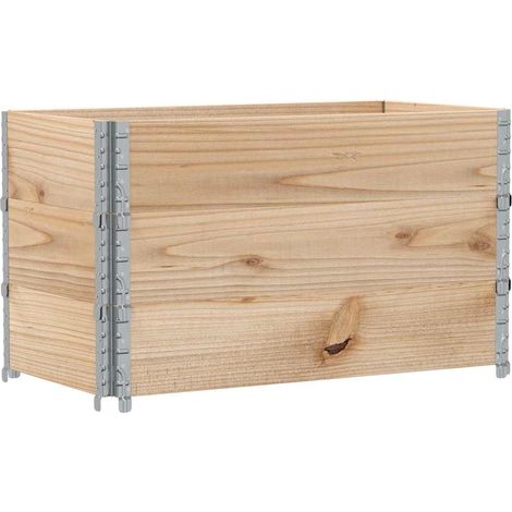 Colliers de palette 3 pcs 100x50 cm bois de pin solide
