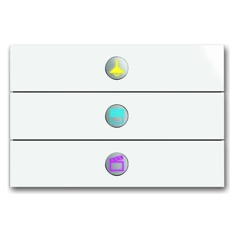 Commande 3 Touches Busch-Prion Blanc Studio Brillant 2CKA006310A0125 ABB 586754