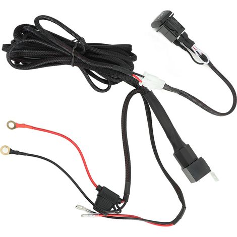 12V LED-Arbeitsscheinwerfer-Kabelbaum, 16 AWG-Kabel, hohe elektrische Leitfähigkeit für ATV, SUV, Jeep, Pickup (1/5)