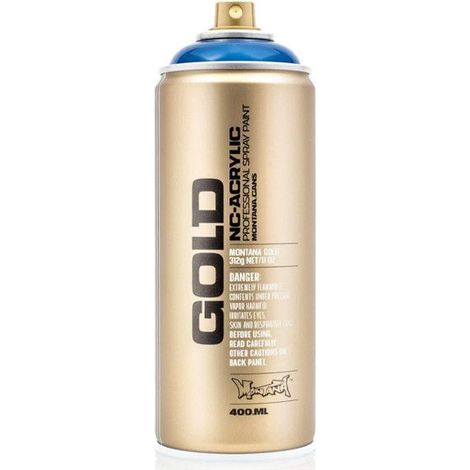 Bombe de peinture - Gold - Acrylique - Transparent Ultramarine - 400ml - Montana Cans