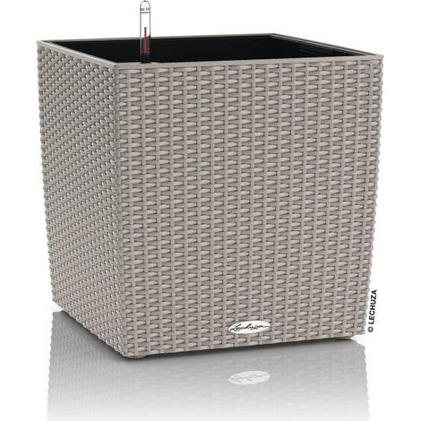 LECHUZA® Pflanzgefäße CUBE Cottage 50 Sandbraun All-in-One