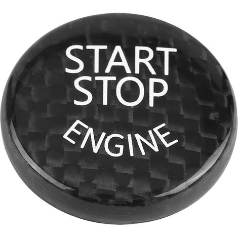 GARRYFIZH Cache-bouton de démarrage/arrêt moteur, en fibre de carbone, résistant à l'usure et aux rayures, design élégant, pour BMW Série 3 F30 F31.
