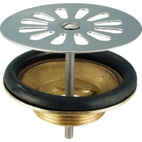 Valentin - Bonde laiton à grille plate 641040 pour évier grès (1/2)