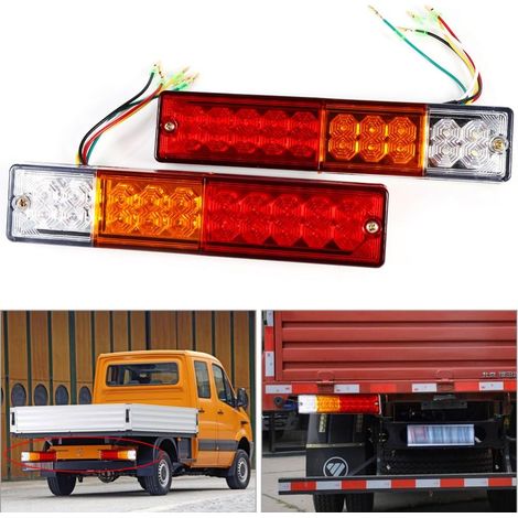 Feu arrière 12V 20 LED – compatible ATV, remorque, camion, yacht – feu stop